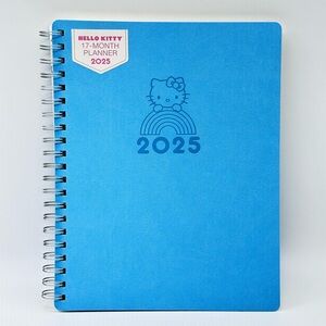 Sanrio Hello Kitty 2025 Large Spiral Planner - Blue Soft Leather Cover